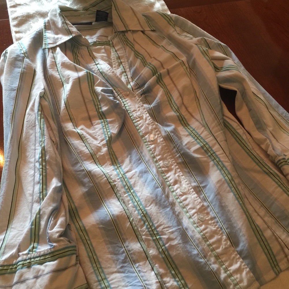 New York & Company Striped Blouse